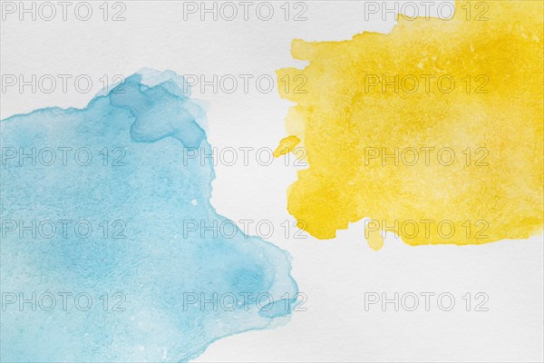 Abstract contrasted colours ink white surface