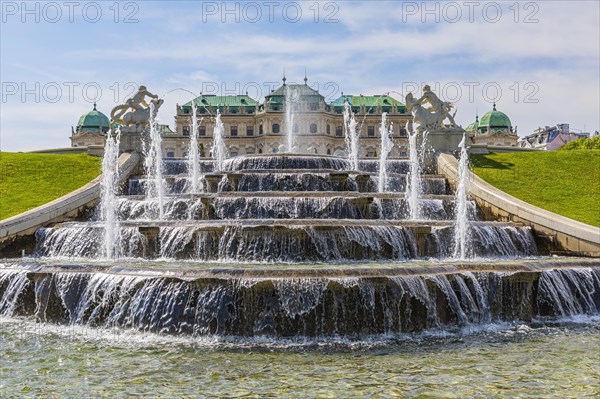 Fountains and cascades in the Belvedere Garden