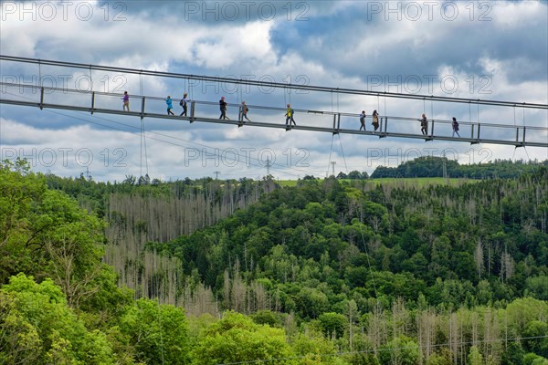 483-metre-long Titan RT suspension rope bridge over the Rappbode dam