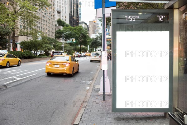 Mock up billboard bus stop2