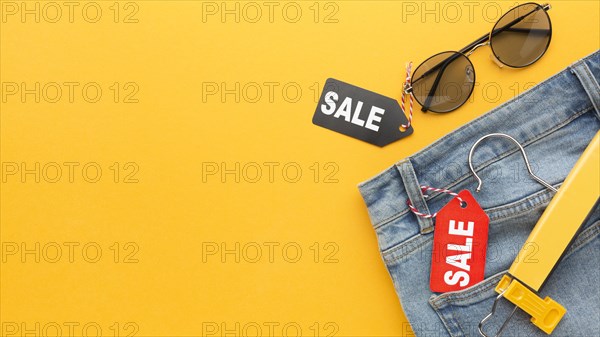 Jeans with sale label