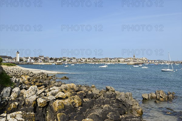 Rocky coast at the old port of Roscoff