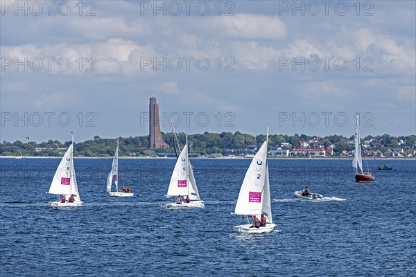 Sailing boats off Laboe