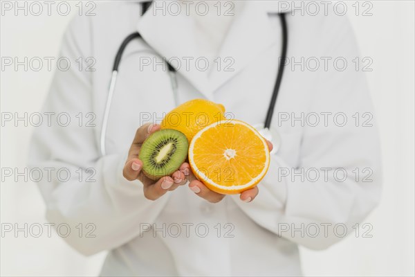 Doctor fruits stethoscope