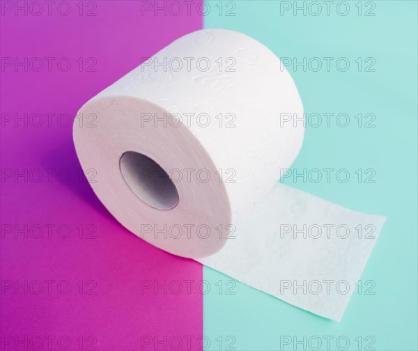 High angle toilet paper roll