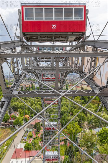 Red wagon of the Vienna Giant Ferris Wheel