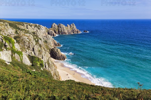 Treen cliffs and Pedn Vounder beach