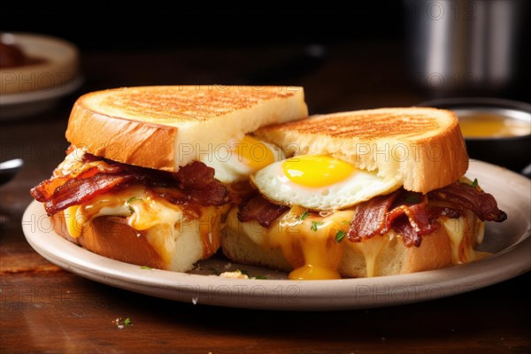 Breakfast sandwich with fried egg