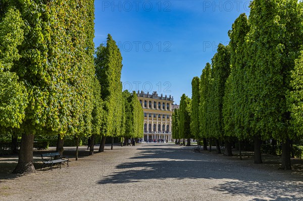 Palace Park with Schoenbrunn Palace