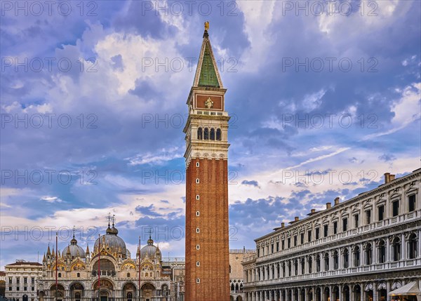 View of St Mark's square or piazza di San Marco