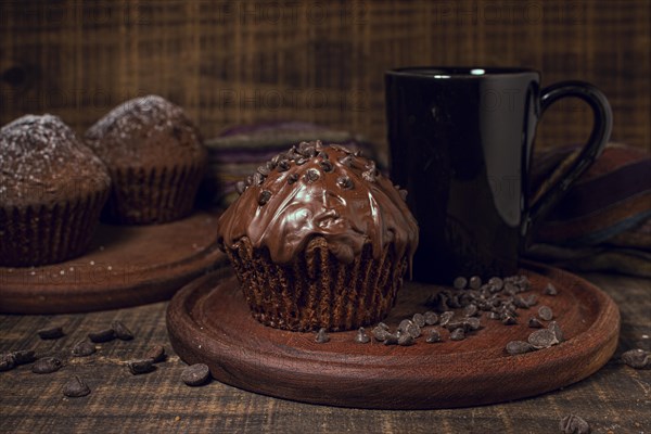 Hot chocolate mug sweet muffins
