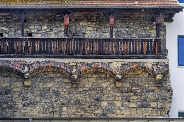 Last remains of the town wall with battlements and star boxes