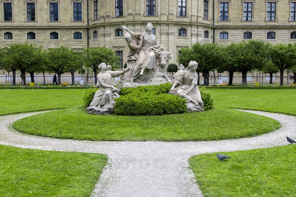 Robbery of Europe by Johann Peter Wagne in the courtyard garden behind the Wuerzburg Residence