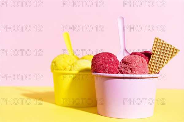 Close up ice cream bowl