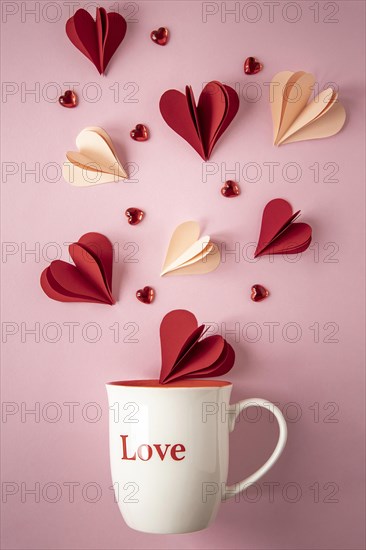 Close up view beautiful valentine s day concept