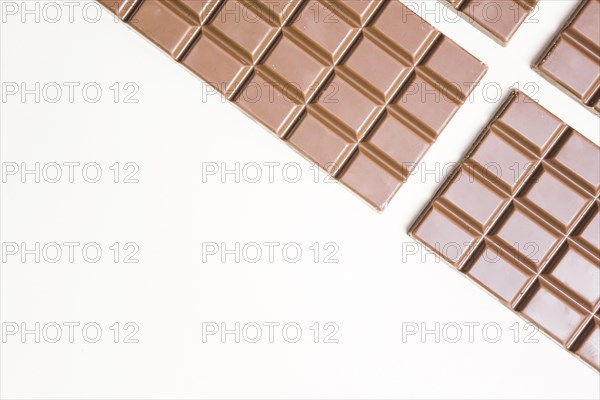 Flat lay food frame with chocolate copy space