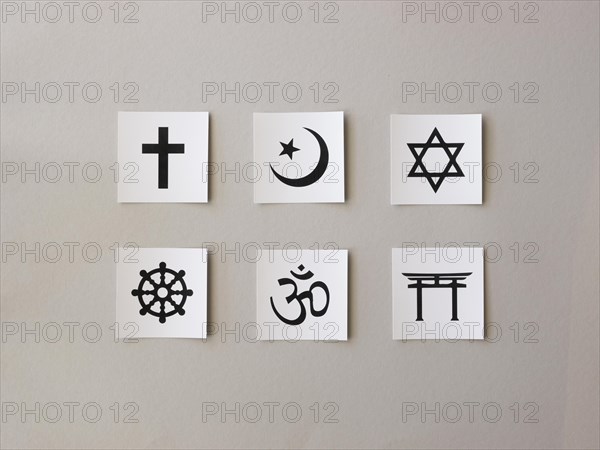 Assortment religious symbols