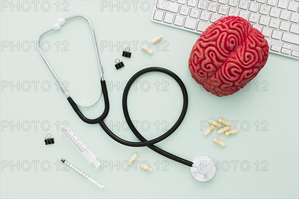 Stethoscope brain desk