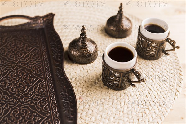 Traditional eastern coffee set