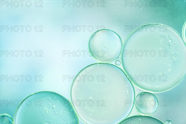 Various abstract turquoise bubbles texture