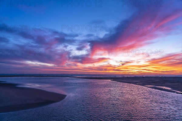 Sunset at the mouth of the Rio Salado in Conil de la Frontera