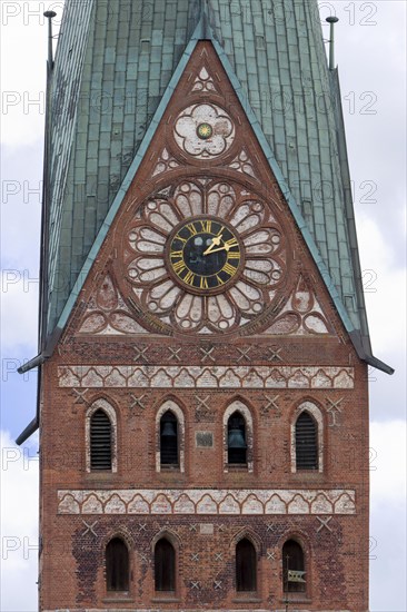Detail of the bell tower with clock from St John's Church