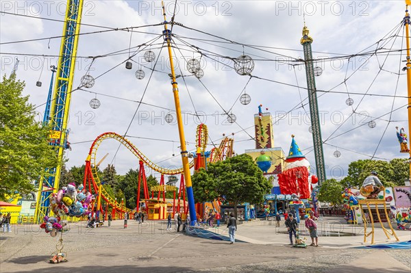 Fairy lights in the amusement park