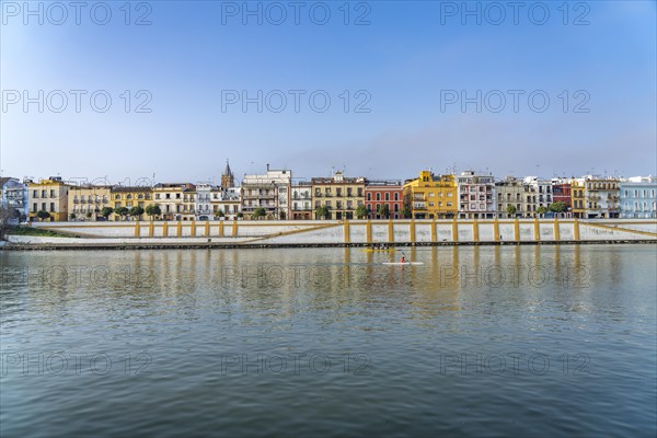 The colourful houses of the Triana district on the Guadalquivir River