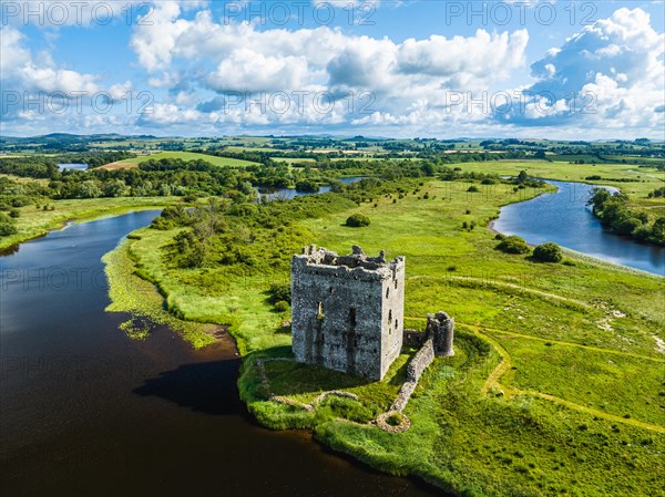 Threave Castle from a drone