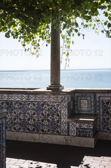 View of Lisbon Bay from the Miradouro de Santa Luzia