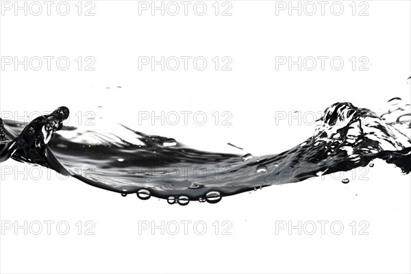 Bubbles splashes water surface