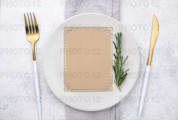 Flat lay table setting