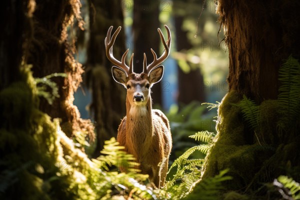 A mature roebuck with magnificent antlers