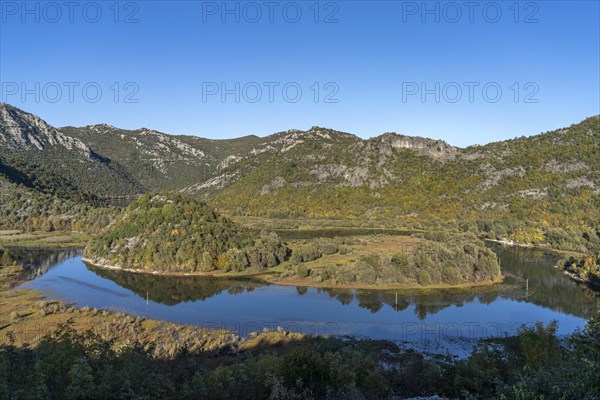 Landscape on the river Crnojevic near Rijeka Crnojevica