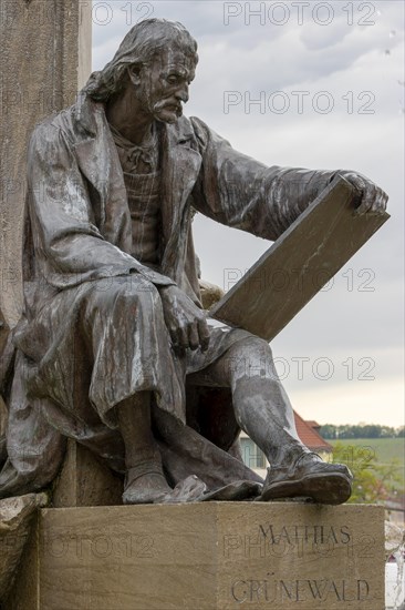 Matthias Gruenewald sculpture on the Frankoniabrunnen on the Ehrenhof side