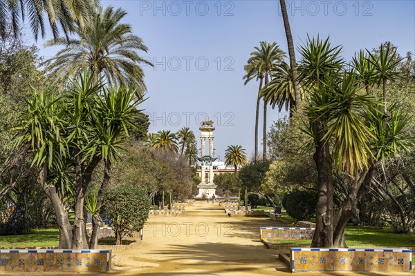 Columbus Monument in the Murillo Gardens Jardines de murillo