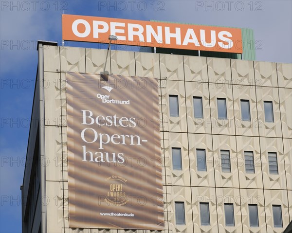 Facade and sign with lettering Opera House