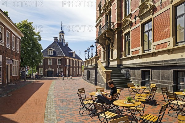 Historic houses in the old town with the Old Scales