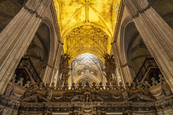 Interior of the Cathedral of Santa Maria de la Sede in Seville