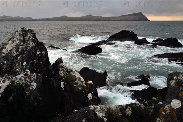 Rough sea in Smerwick Harbour near Dingle