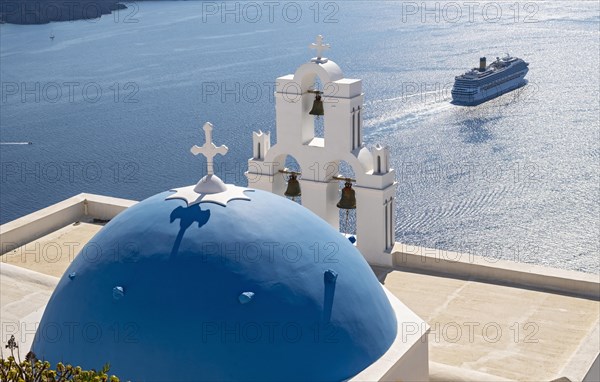 Blue-domed church and belfry