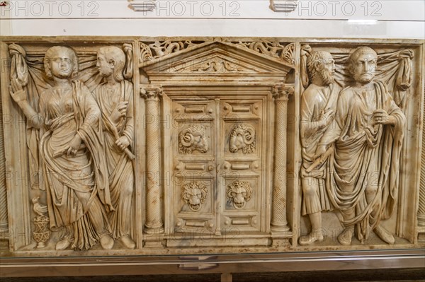 Roman tombstone in the Alcazar de los Reyes Cristianos in Cordoba