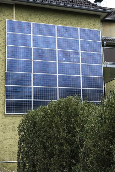 Solar panel on a roof of an allotment house in Duesseldorf