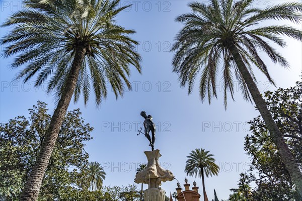 Neptune Fountain in the Gardens of the Royal Palace Alcazar