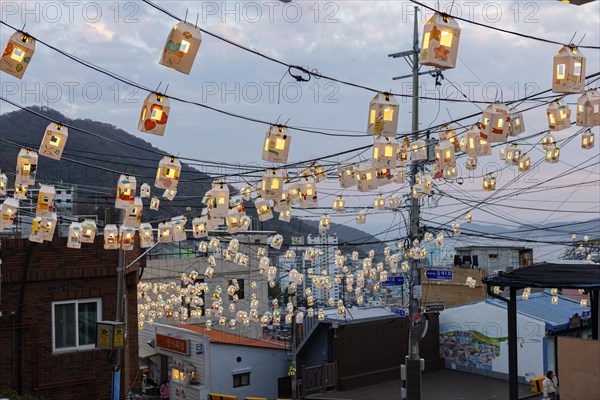 Glowing hand-painted lanterns