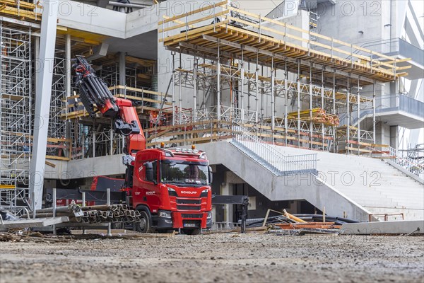Construction site MHPArena Stuttgart. The venue of Bundesliga club VfB Stuttgart is being made fit for the UEFA European Championships euro 2024 at a cost of around 130 million euros