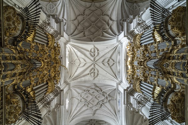 Organs in the interior of the Cathedral of Santa Maria de la Encarnacion in Granada