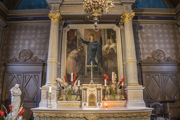 Altar of the Chambord Castle Chapel in the Loire Valley