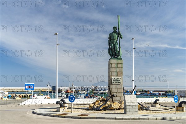 The Monument to the Sailors Monumento a los Hombres de la Mar at the harbour in Tarifa