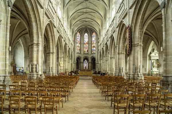 Interior of the Roman Catholic Cathedral Saint-Louis in Blois